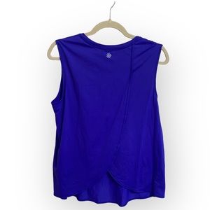 Athleta Indigo Blue Sleeveless Tank with Open Back